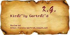 Király Gertrúd névjegykártya